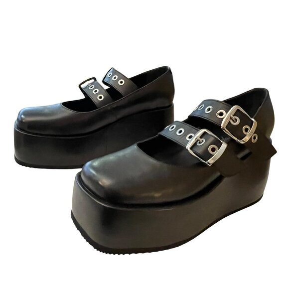 Free People Rhys Mary Jane Platform Boho Punk Gothic Shoes Size 8.5 NEW - Picture 3 of 9